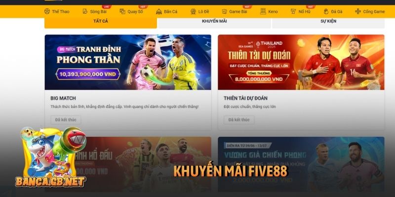 Khuyến mãi Five88
